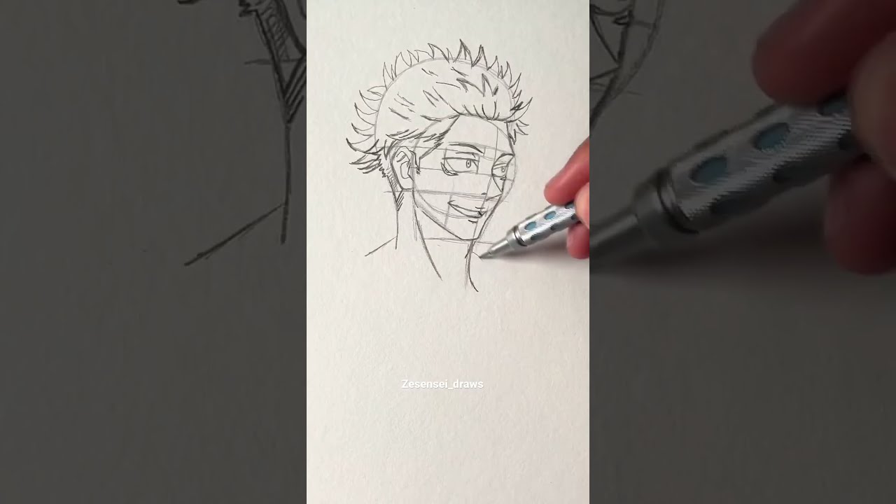Draw Sukuna Jujutsu Kaisen 