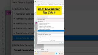Don't Give Border in Excel‼️Instead Use Wonderful Excel Trick #exceltips #exceltricks #shortsvideo