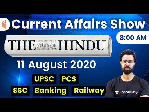 8:00 AM - Daily Current Affairs 2020 by Bhunesh Sharma | 11 August 2020 | wifistudy