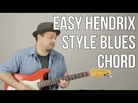 Hendrix Style Blues Chords For Playing With Other Guitar Players - D7 Shape
