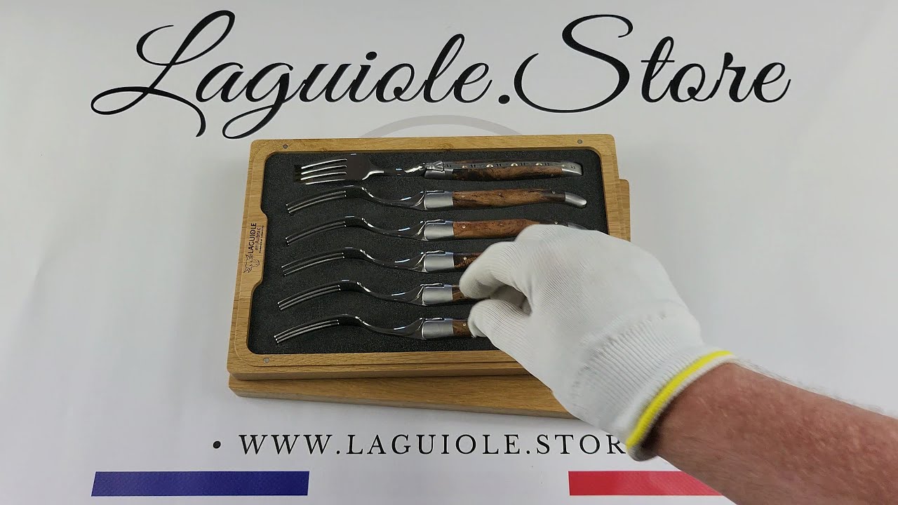 Laguiole en Aubrac Table Forks Vinestock wood - Set of 6