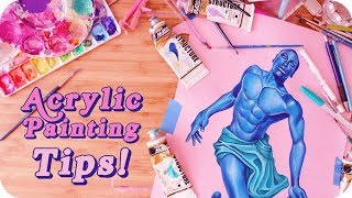 Acrylic Painting Tips & Tricks For Beginners! ✨🎨