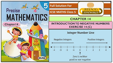 CHAPTER 14 "INTRODUCTION TO NEGATIVE NUMBERS" EX 14(C) by #grade5maths #precisemathematicsclass5