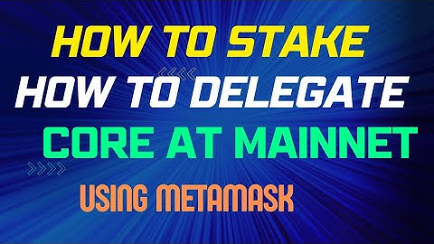 How To Stake Mainnet Core || How To Delegate Core || Procedures