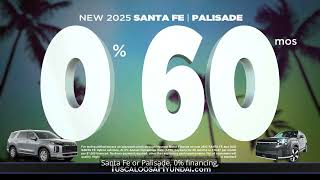 Buy a New Santa Fe or Palisade & Get 0% Financing PLUS No Payments for 90 Days at Tuscaloosa Hyundai