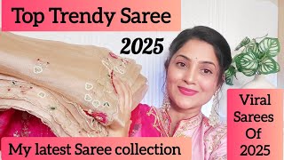 Trendy Saree 2025 || Latest designs in Sarees || 2025 latest trending साड़ी//#fashion#2025 screenshot 5