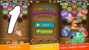 Shoot Number 2048 - Hexa Bubble Shooter Gameplay Walkthrough #1 (Android, IOS)
