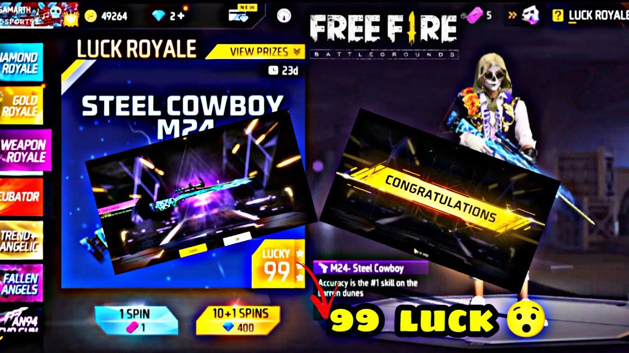 l got new weapon royal😧|| free fire new weapon royal gun skin permanent ||