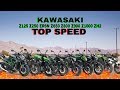 Kawasaki Z125 Z250 Z300 ER6N Z650 Z800 Z900 Z1000 ZH2 Top Speed