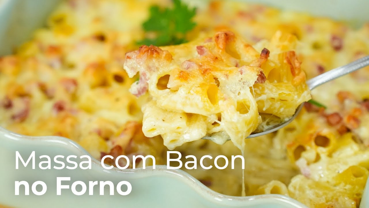 Macarrão com Bacon no Forno em 30 minutos | Fácil e Delicioso!
