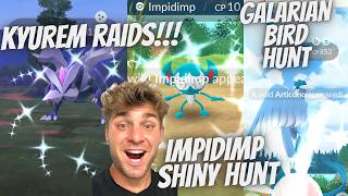✨Kyurem & Shadow Palkia RAIDS! NEW Dynamax Magamr & SHINY GALARIAN BIRD HUNT in Pokemon Go!✨