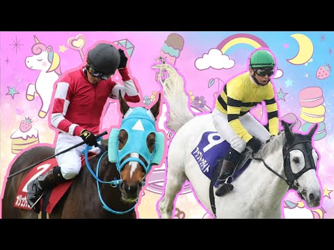 A video with a pop sound effect every time a horse jumps