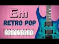 Retro pop 80s guitar backing track in em