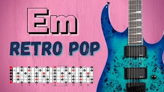 Retro POP 80's Guitar Backing Track in Em