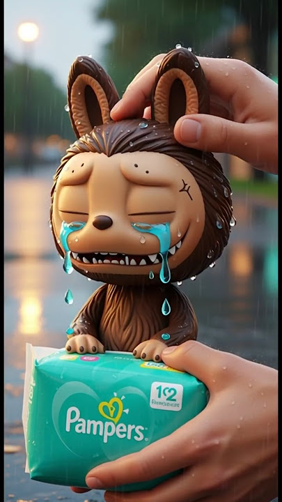 Labubu Steals Pampers Diapers For Baby 👶🐱 | #labubu #catvideos #cat #pampers