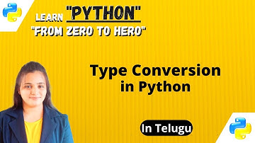 Type Conversion in Python || in Telugu #python #pythonprogramming