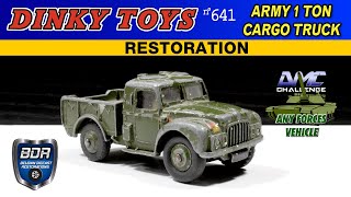 Dinky Toys n°641 Army 1 Ton Cargo Truck Diecast Restoration (DMC Challenge November 23)