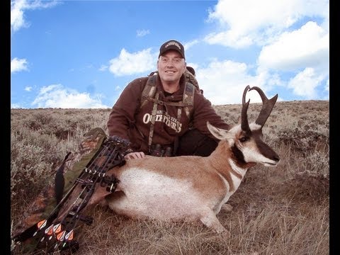 Antelope hunting with a bow awesome 70 yard heart ...