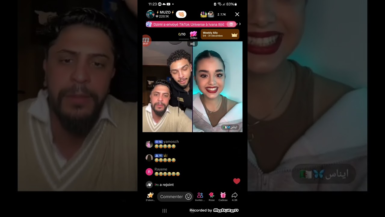 لايف muzo و ايناس تشبع الضحك