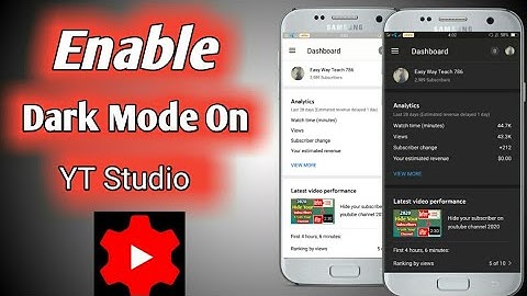2020 New Update Dark Mode Enable In  YT Studio