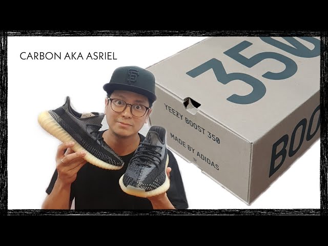 CARBON/ ASRIEL Adidas YEEZY 350v2 unboxing and on-feet - YouTube
