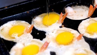 Taiwanese Shrimp Takoyaki - Kaohsiung Taiwan Street Food