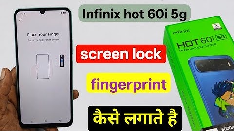 Infinix hot 60i me screen lock fingerprint kaise lagaye | Infinix hot 60i 5g fingerprint setting