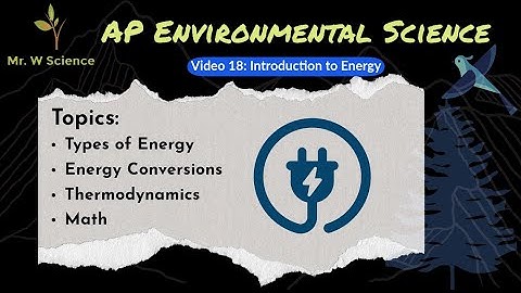 Video 18: Introduction to Energy (APES Unit 6 - Energy Resources and Consumption)
