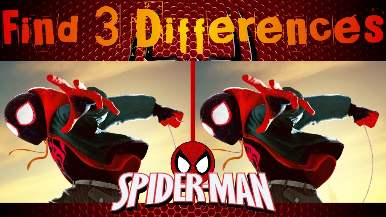 Find 3 Differences | Spider Man Puzzle | Kids Fun Game | Spot the ...