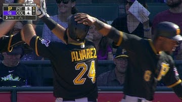 PIT@COL: Alvarez scorches three-run shot to take lead