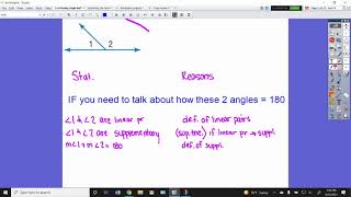 Geo 2.6 Proving Angle Relationships