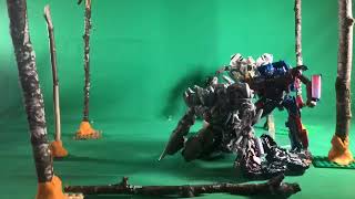 Transformers revenge of the fallen forest battle stop motion (base still editing)