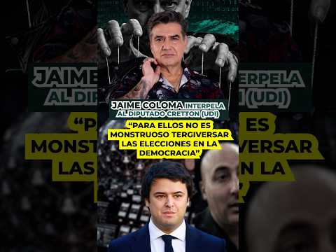 Jaime Coloma interpela al diputado cretton: Para ellos no es monstruoso tergiversar las elecciones