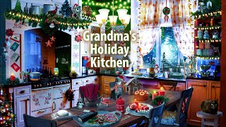 Grandma's Holiday Kitchen 🎄 ASMR Ambience (cooking and baking sounds) 🎄