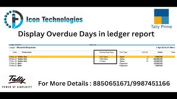 Display Overdue Days in ledger report