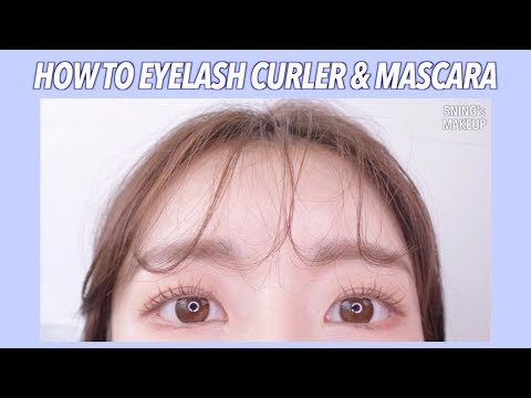 [SUBS]How to Simple Eyelash Curler & Mascara/Eyelash Curler Tips/How to Use Eyelash Curler/5NING