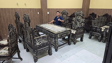 12/11/2025 Báo giá Bộ bàn phòng khách 4 ghế cẩn ốc xà cừ, các mẫu giường ngủ cẩn xà cừ đẹp.