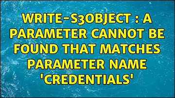 Write-S3Object : A parameter cannot be found that matches parameter name 