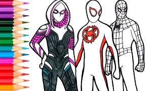 How To Draw Marvel's Spider-Man 2 Spider-Gwen, Miles Morales ...
