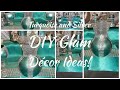 New Turquoise and Silver #GlamDIY Vase and Candle Holders | New #DIYGlam #ModPodge Décor Ideas!