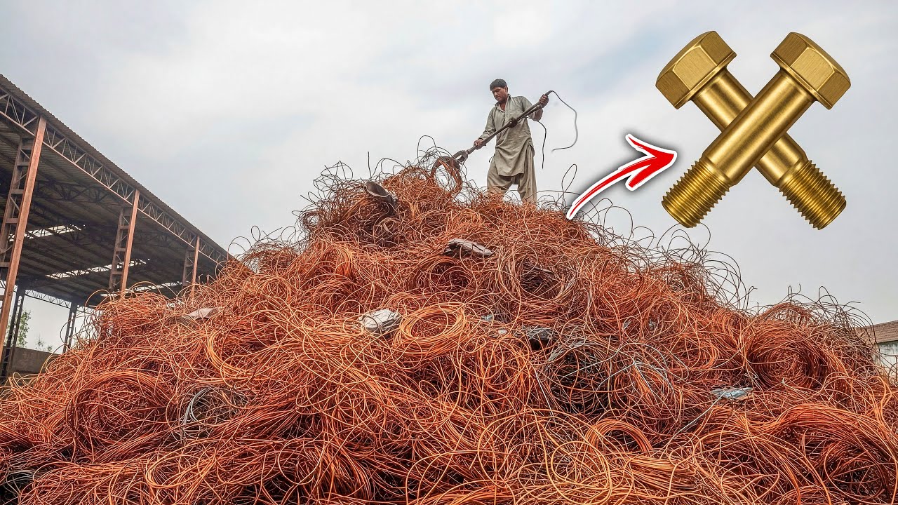 Millions of Bolts Made From Metal Scrap | Factory Recycling Process