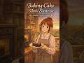 ✨ Baking Cake Until Sunrise🌅 | Ghibli-Style ASMR #ghiblistyle #animation #baking #asmr #ytshorts