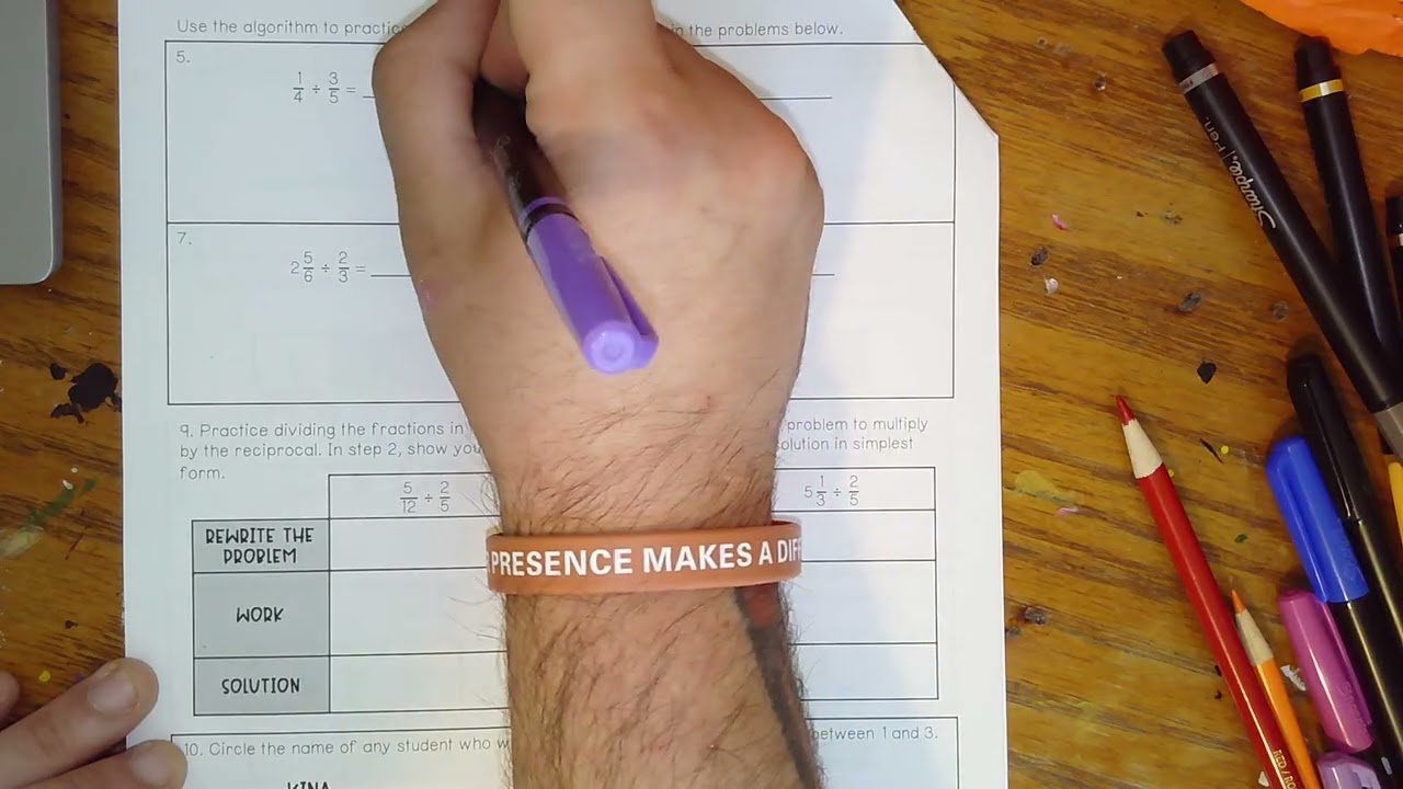 Dividing Fractions II 6.2E, 6.3A, 6.3E
