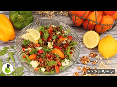 recette-|-salade-de-lentilles,-jeunes-pousses,-abricots-&-poivrons