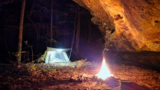 SOLO Overnight Under ROCK Shelter