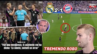 TREMENDO ROBO! ASÍ FUE EL POLÉMICO GOL que le ANULARON A BAYERN MUNICH vs REAL MADRID 2-1, REACCIÓN