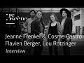 Capture de la vidéo Entretien Avec Jeanne Frenkel, Cosme Castro, Flavien Berger & Lou Rotzinger