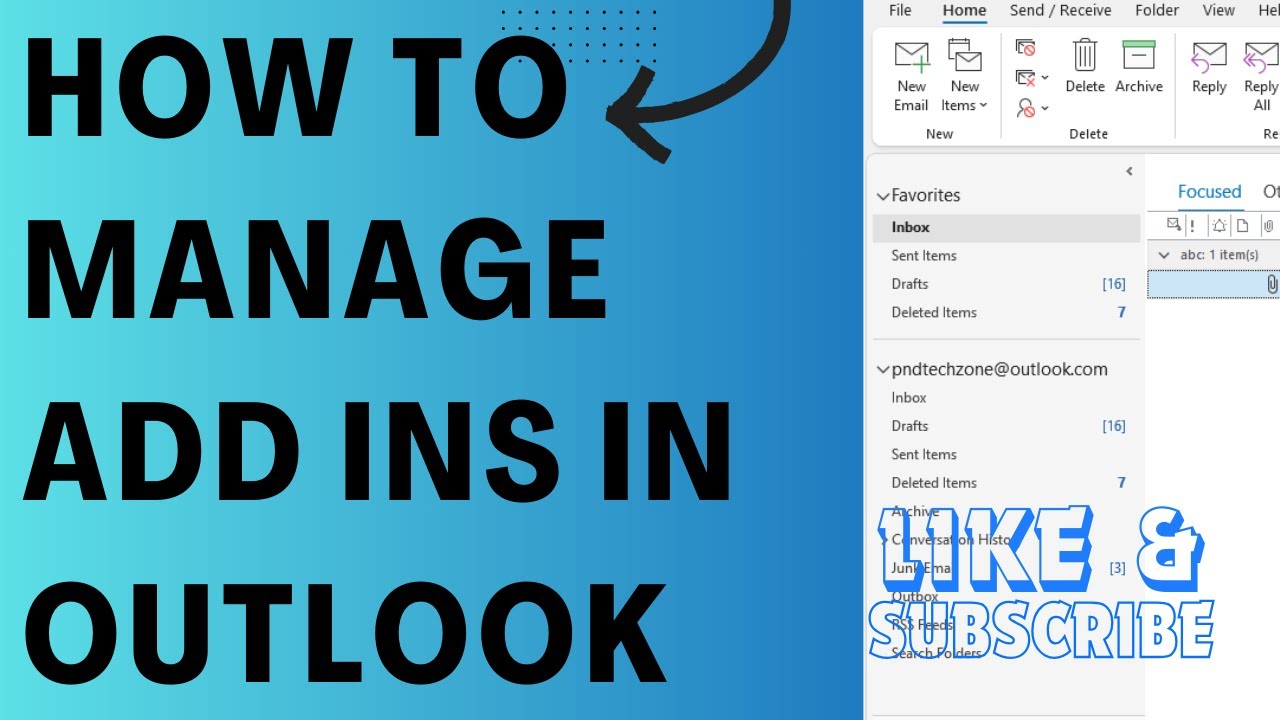 Outlook Add In Sign In How To Manage Add Ins In Outlook - YouTube