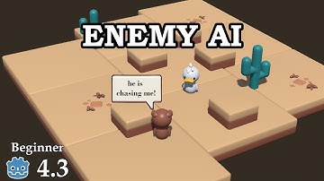 How to create a simple enemy AI - Learn Godot 4 3D - no talking