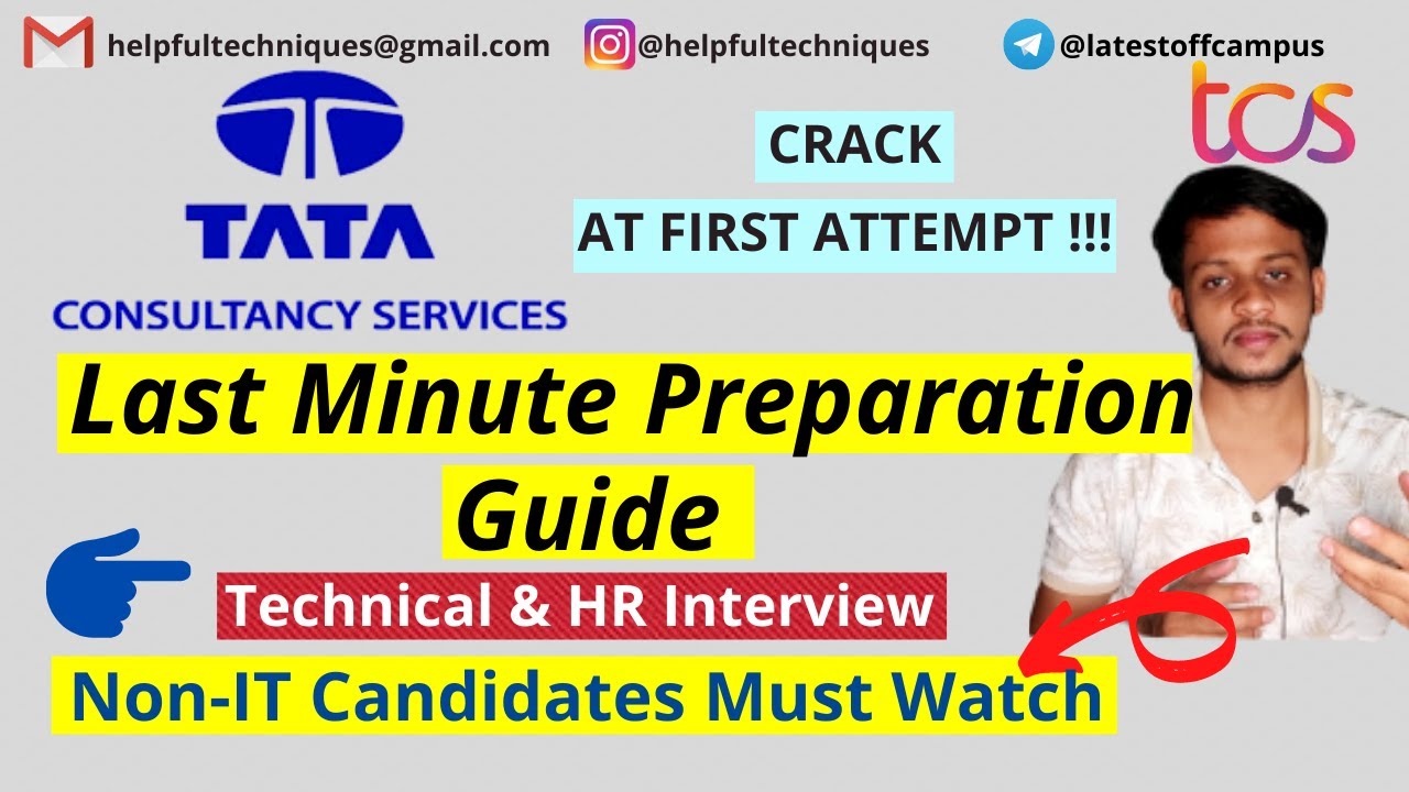 TCS Last Minute Interview Preparation Guide 2021 Ninja or Digital